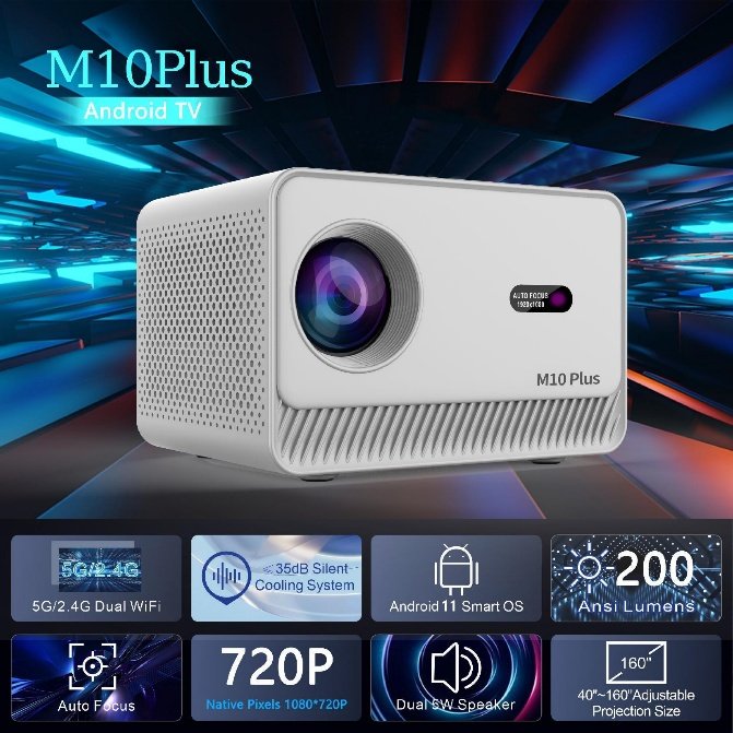 Shusen M10 Plus Smart Projector